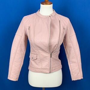 CoffeeShop Kids Pink Faux Leather Jacket